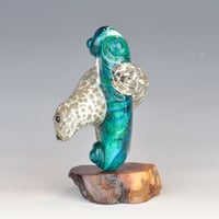 Image 3 of XXXXL. Diving Harbor Seal Glass Sculpture #1 - Flamework Glass Sculpture