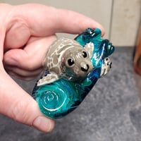 Image 11 of XXXXL. Diving Harbor Seal Glass Sculpture #2 - Flamework Glass Sculpture