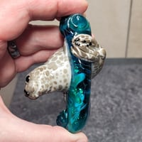 Image 12 of XXXXL. Diving Harbor Seal Glass Sculpture #2 - Flamework Glass Sculpture