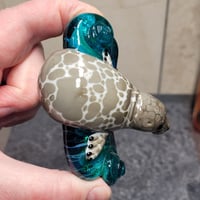 Image 15 of XXXXL. Diving Harbor Seal Glass Sculpture #2 - Flamework Glass Sculpture