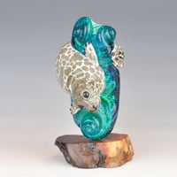 Image 2 of XXXXL. Diving Harbor Seal Glass Sculpture #2 - Flamework Glass Sculpture