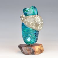 Image 6 of XXXXL. Diving Harbor Seal Glass Sculpture #2 - Flamework Glass Sculpture