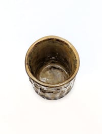 Image 3 of Small Carved  Marbleized  Mocha Cup #1