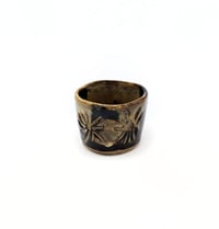 Image 1 of Small Floral  Marbleized Mocha Cup
