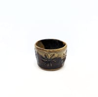 Image 2 of Small Floral  Marbleized Mocha Cup