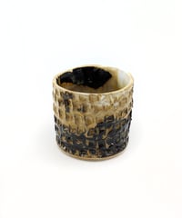 Image 1 of Small Carved Marbleized Mocha Cup #2 
