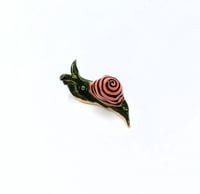 Image 2 of Green & Pink Small Snail #2