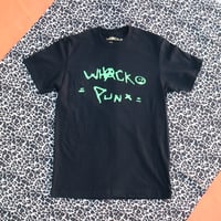 Image 1 of WHACKOPUNX "NEON GREEN LOGO" T-SHIRT