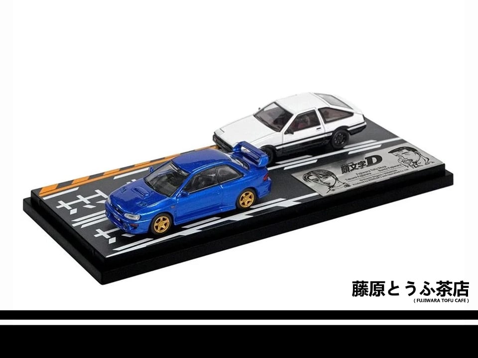 1:64 Toyota AE86 Trueno & Subaru Impreza GC8 Diecast Model Car