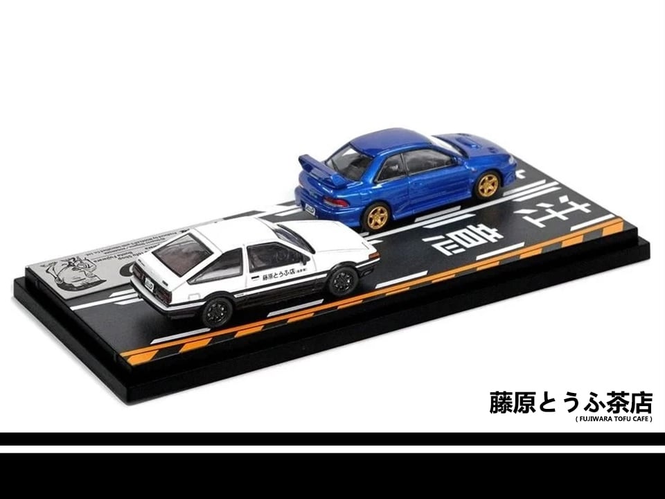 1:64 Toyota AE86 Trueno & Subaru Impreza GC8 Diecast Model Car