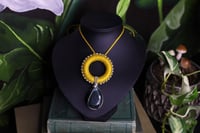 Image 1 of Yellow linen labradorite  necklace