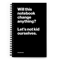Image 1 of Will this notebook chance anything? - Spiral notebook