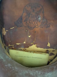 Image 5 of WW2 (USA) USAAF Bomber Pilot Headgear (Pilot Crush Cap w/ANB-H-1 Receivers Headset) - Named