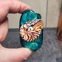 Image 3 of XL. Swimming Nautilus - Flamework Glass Sculpture Bead