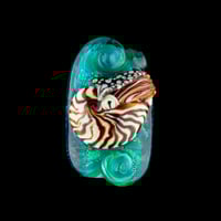 Image 1 of XL. Swimming Nautilus - Flamework Glass Sculpture Bead