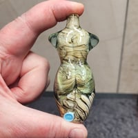 Image 11 of XXL. Curvy Pale Aqua Goddess - Flamework Glass Sculpture