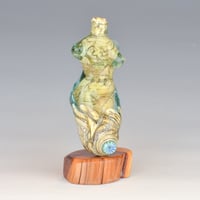Image 2 of XXL. Curvy Pale Aqua Goddess - Flamework Glass Sculpture