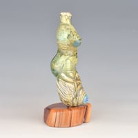 Image 3 of XXL. Curvy Pale Aqua Goddess - Flamework Glass Sculpture