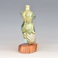Image 4 of XXL. Curvy Pale Aqua Goddess - Flamework Glass Sculpture