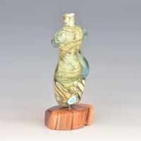 Image 6 of XXL. Curvy Pale Aqua Goddess - Flamework Glass Sculpture