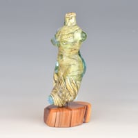Image 8 of XXL. Curvy Pale Aqua Goddess - Flamework Glass Sculpture