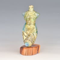 Image 9 of XXL. Curvy Pale Aqua Goddess - Flamework Glass Sculpture