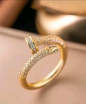 Elegant Nail Rhinestone Ring