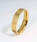 GOLD STAINLESS STEEL RING 