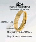 GOLD STAINLESS STEEL RING 