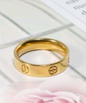 GOLD STAINLESS STEEL RING 