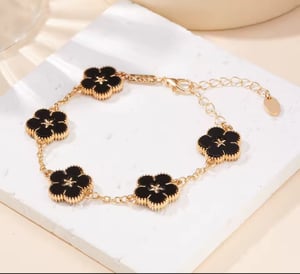 Image of Lucky Clover Bracelet (Onyx)
