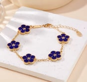 Image of Lucky Clover Bracelet (Sapphire)