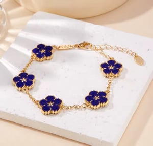 Image of Lucky Clover Bracelet (Sapphire)