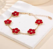 Image of Lucky Clover Bracelet (Ruby)