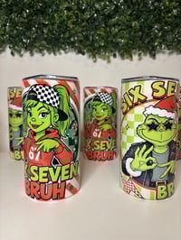 Image 1 of Grinch "Six Seven Bruh" Stainless Steel Tumbler