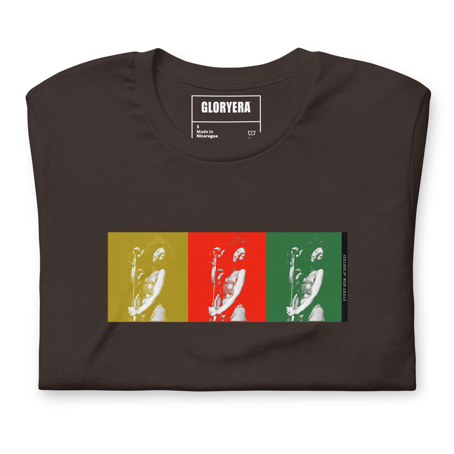 Image of GLORYERA® EVERY RISK ACHIEVED CHAKA TEE (BROWN)