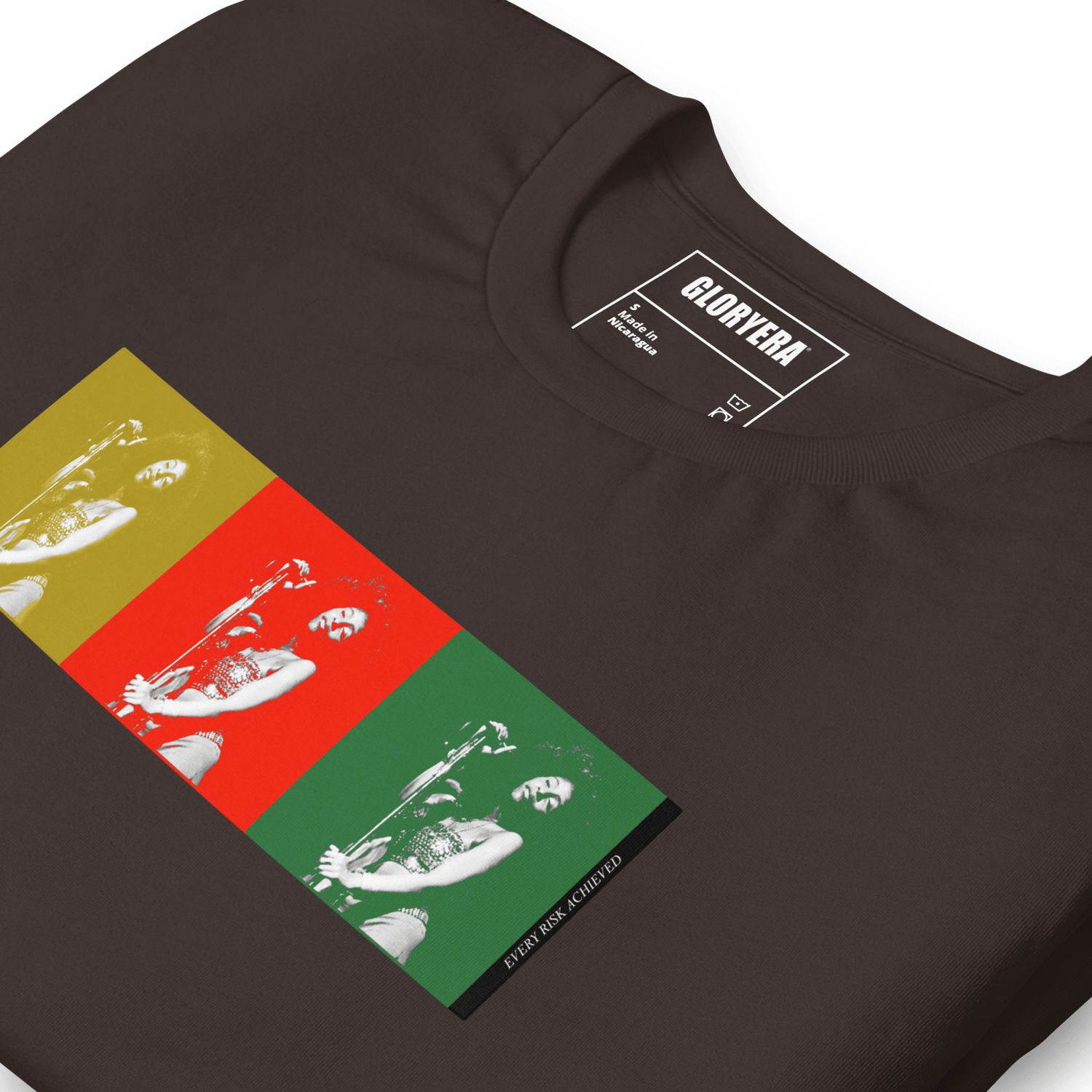 Image of GLORYERA® EVERY RISK ACHIEVED CHAKA TEE (BROWN)