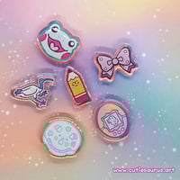 Rainbow Glitter Holographic Shoe Charms