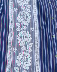 Image 2 of filet shirt ~ blue and red stripe