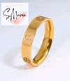 GOLD STAINLESS STEEL RING 