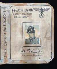 Image 4 of WW2 (Nazi Germany) Waffen SS Armed Forces, Armored Vehicle Driver ID Document - Reproduction