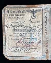 Image 5 of WW2 (Nazi Germany) Waffen SS Armed Forces, Armored Vehicle Driver ID Document - Reproduction