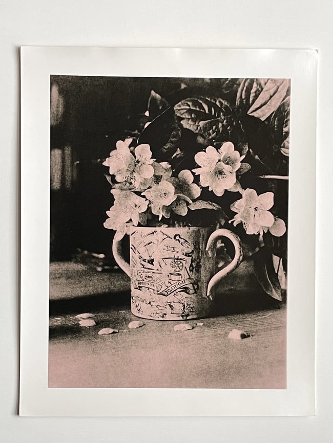 Mock orange blossom in a loving cup