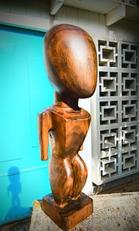 Image 1 of Nukuoro Tiki scultura in legno di eucalipto micronesia