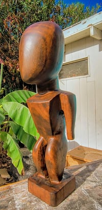 Image 2 of Nukuoro Tiki scultura in legno di eucalipto micronesia