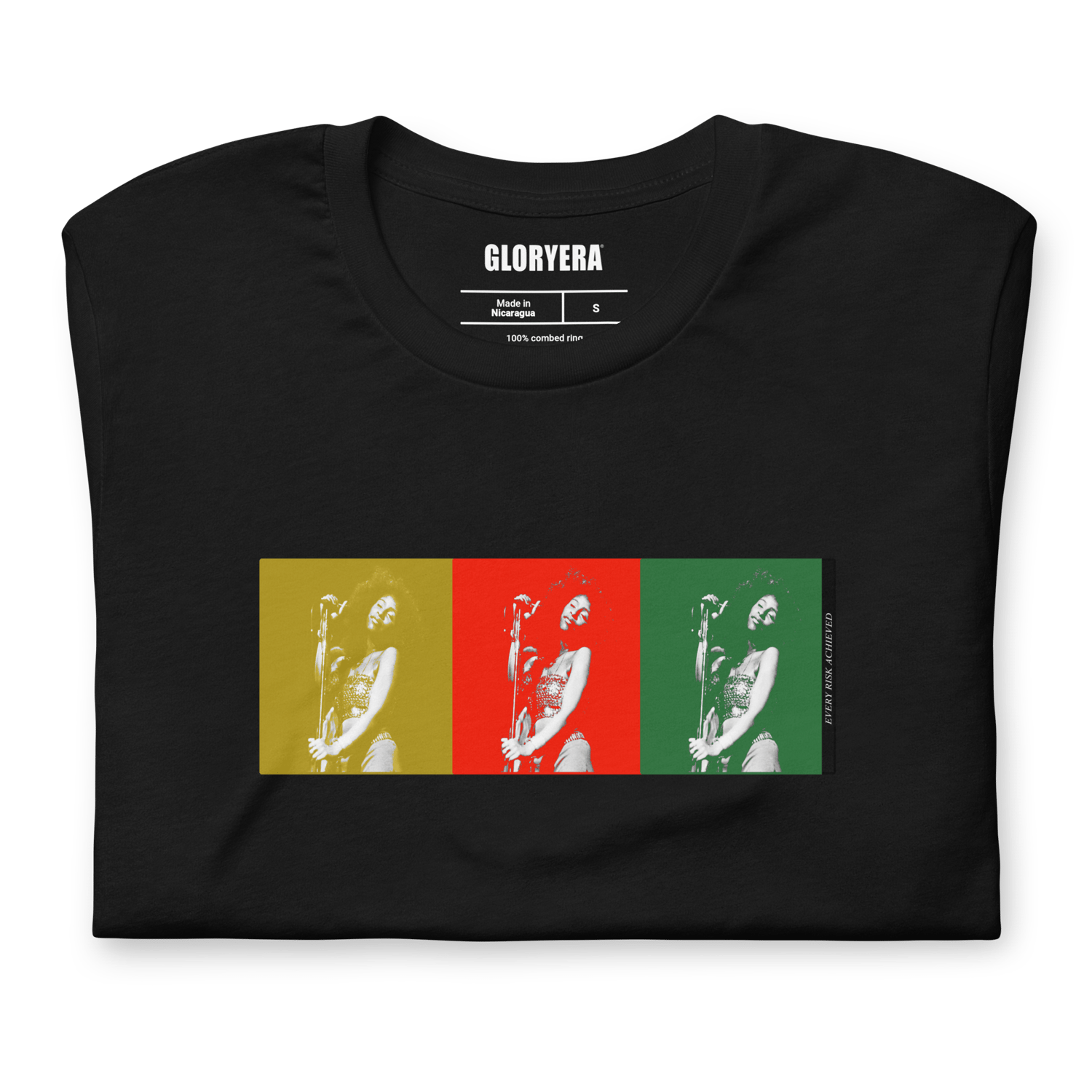 Image of GLORYERA® EVERY RISK ACHIEVED CHAKA TEE (BLACK)