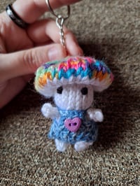 Image 2 of Tiny Mushroom Dude Keychain