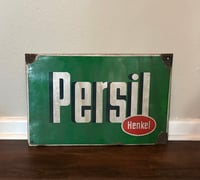 Image 1 of Vintage (ca. 1950s) German (Enamel) Persil Washing Powder Advertising Sign