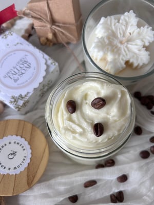 Image of Coffee-Infused Whipped Body Butter -Rich in Antioxidants & Caffeine for Firming & Toning