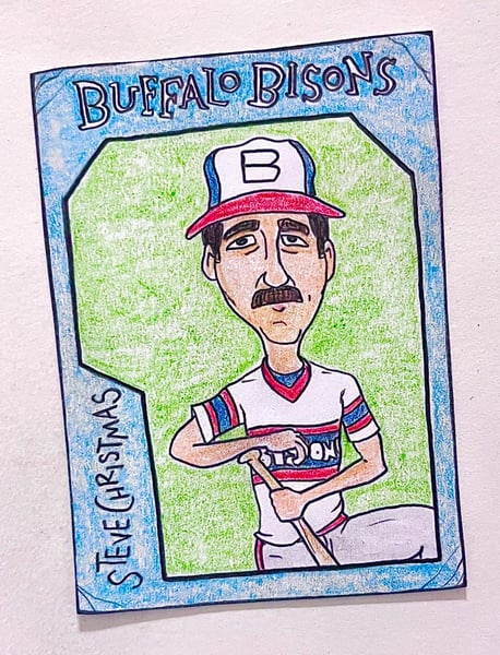 Image of Original pencil artwork—Steve Christmas (minor leagues)